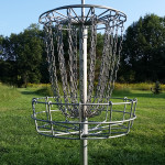 disc golf basket summer