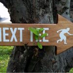 disc golf next tee sign