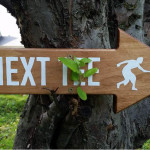 disc golf next tee sign